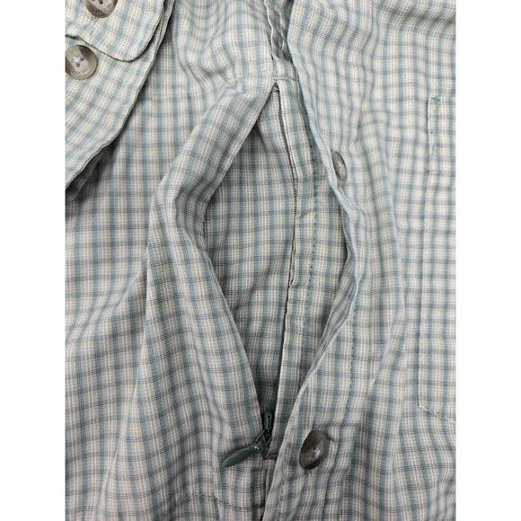 ExOfficio Shirt Mens XL Green Gingham Check Botton Up Vented Hiking Outdoor - Picture 10 of 10